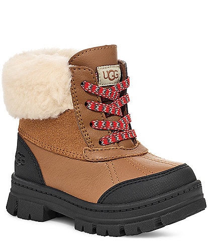UGG Girls' Ashton Addie Suede and Leather Cold Weather Boots (Toddler)