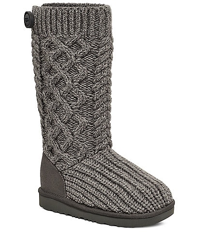 UGG Girls' Classic Cardi Cabled Knit Boots (Infant)