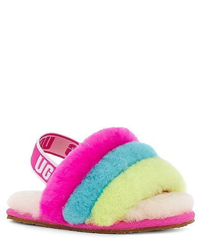 UGG® Girls' Fluff Yeah Logo Detail Slide Slippers (Infant)