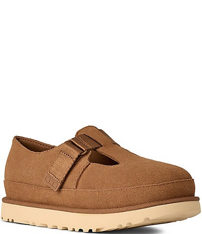 UGG® Goldenstar Suede Platform Mary Jane Clogs