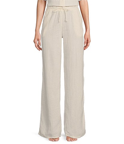 UGG Karrie Cotton Gauze Relaxed Wide Leg Pocketed Coordinating Lounge Pant
