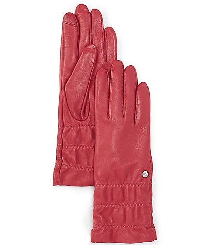 UGG Leather Cinched Cuff Gloves