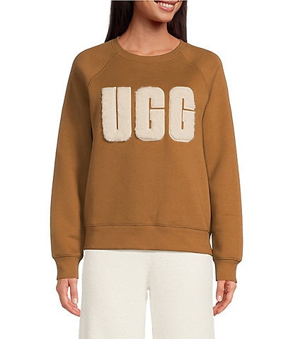 UGG® Madeline Fuzzy Logo Long Sleeve Coordinating Lounge Sweatshirt