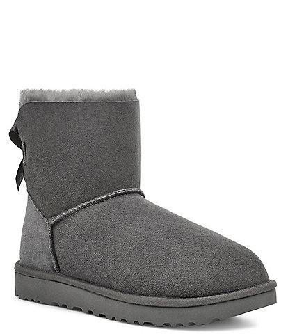 ugg boots grey with bows