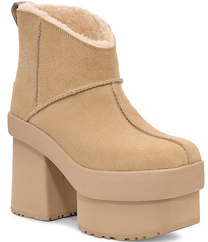 UGG New Heights Platform Mini Fur Lined Booties