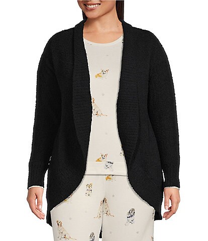 UGG® Plus Size Fremont Fluffy Oversized High-Low Knit Lounge Cardigan