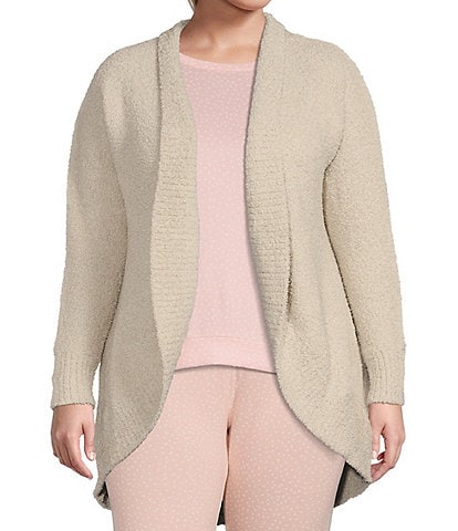 UGG® Plus Size Fremont Fluffy Oversized High-Low Knit Lounge Cardigan