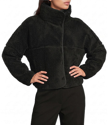 UGG Plush Fleece Stand Collar Long Sleeve Jacket