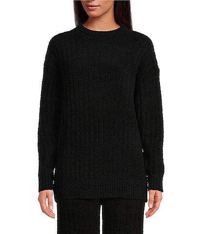 UGG Riz Cozy Knit Crew Neck Long Sleeve Ribbed Lounge Top