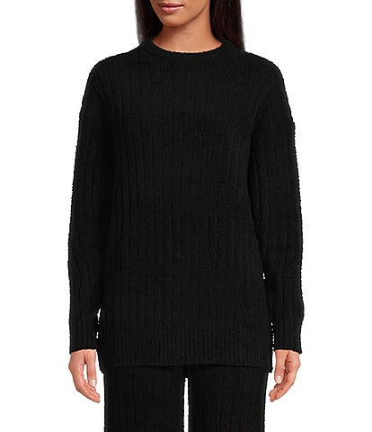 UGG Riz Cozy Knit Crew Neck Long Sleeve Ribbed Lounge Top