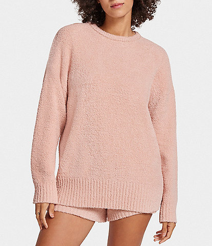 UGG® Riz Recycled Polyester Cozy Ribbed Knit Crew Neck Drop Shoulder Long Sleeve Coordinating Lounge Top