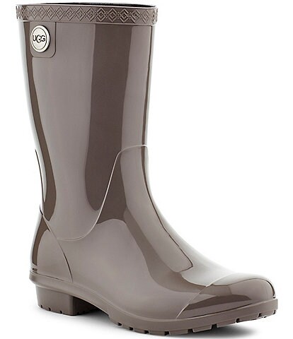 UGG® Sienna Rubber Shearling Lined Glossed Waterproof Rain Boots