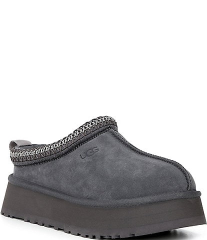 UGG Tazz II Suede Logo Detail Platform Clog Slippers