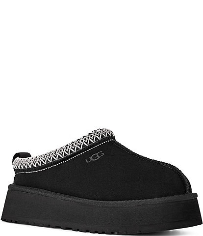UGG Tazz II Suede Logo Detail Platform Clog Slippers