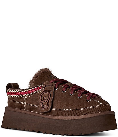 UGG Women's Heritage Lace-Up Suede Platform Slippers