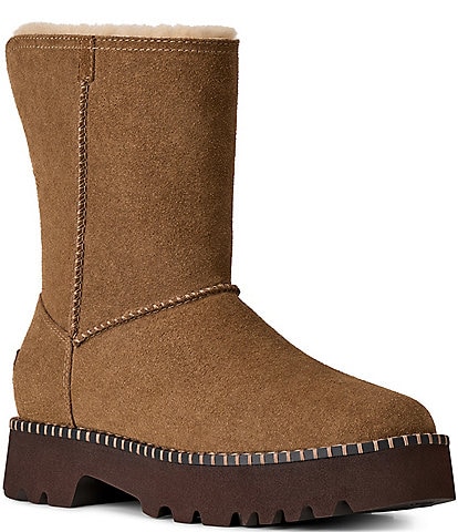 UGG Women's Uptowner Suede Shearling Lined Booties