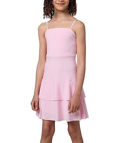 Un Deux Trois Big Girls 7-16 Bow Back Tiered Dress