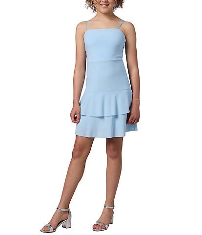 Un Deux Trois Big Girls 7-16 Bow Back Tiered Dress