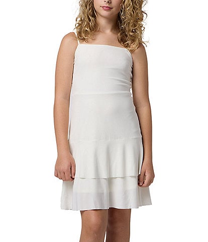 Un Deux Trois Big Girls 7-16 Bow Back Tiered Dress