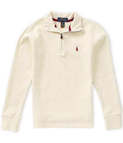 Polo Ralph Lauren Big Boys Long Sleeve Estate Rib Quarter Zip