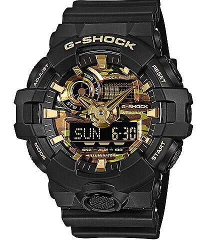 G-Shock Men's XL Ana-Digi Rose Gold Series Black Resin Strap Watch