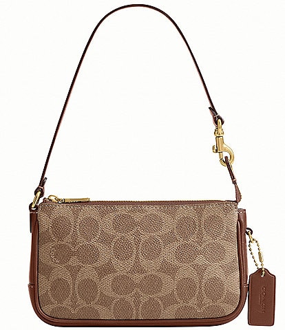 COACH Crystal Signature Jacquard Plaza Shoulder Bag | Dillard's