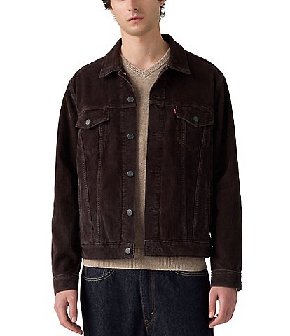 Levi's® Long Sleeve Relaxed Fit Corduroy Trucker Jacket | Dillard's