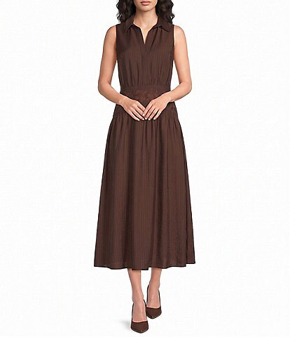 Calvin Klein Sleeveless Tiered Skirt A-Line Dress