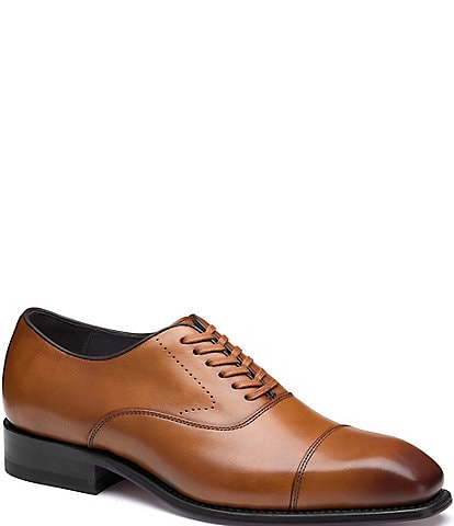 Johnston & Murphy Passport Collection Melton Leather Cap-Toe Oxfords