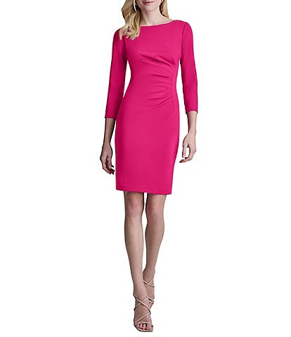 dkny asymmetrical sheath dress by Donna Karan Scuba Crepe Neck 3/4 Sleeve Belted G-string Style:Add fishnet G-string ($3.99) Its crafted with Cotton/Modal/Polyester. color:BLUE Primavera Couture 4133 Size