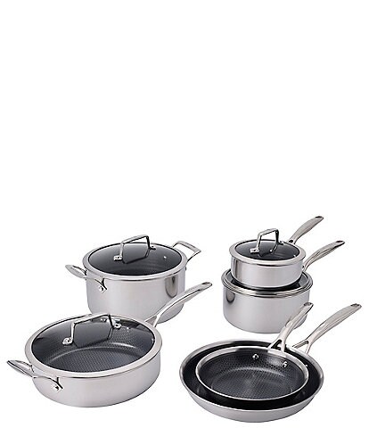 Henckels Clad H3 10-Piece Stainless Steel Ceramic Nonstick