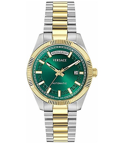 Versace Men's Apodis Quartz Analog Two Tone Stainless Steel