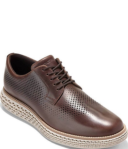 Cole Haan Men's 2.ZERØGRAND Perforated Leather Laser Cut Oxfords