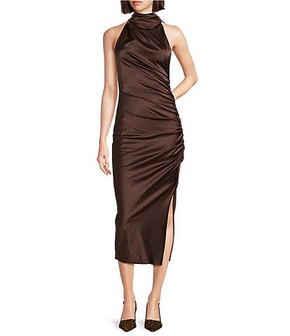 halter ruffle maxi dress eliza j Chiffon Cascading Nordstrom