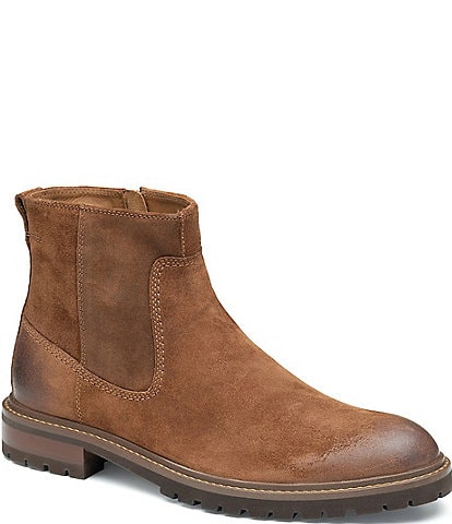 Johnston & Murphy Mens Barrett Suede Zip Boots | Dillard's