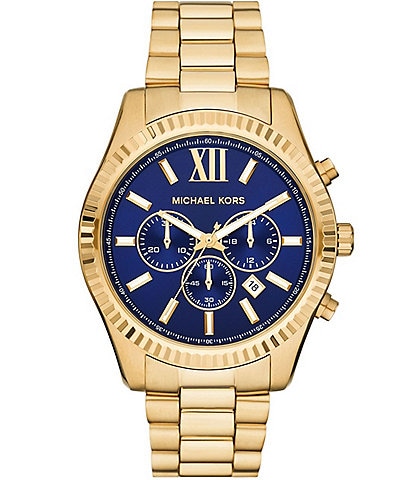 Michael Kors Men's Lexington Gold Stainless Steel Chronograph