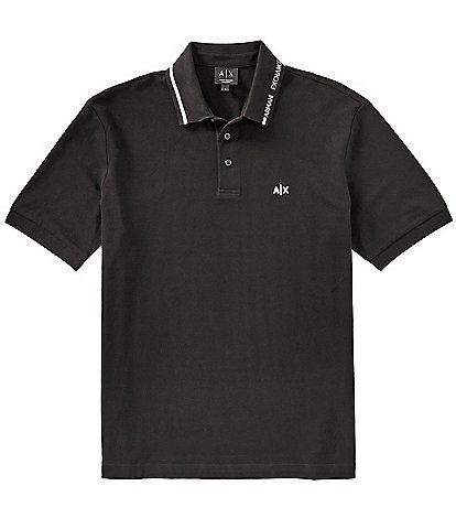 Armani Exchange Quarter-Zip Short Sleeve Polo Shirt | Dillard's
