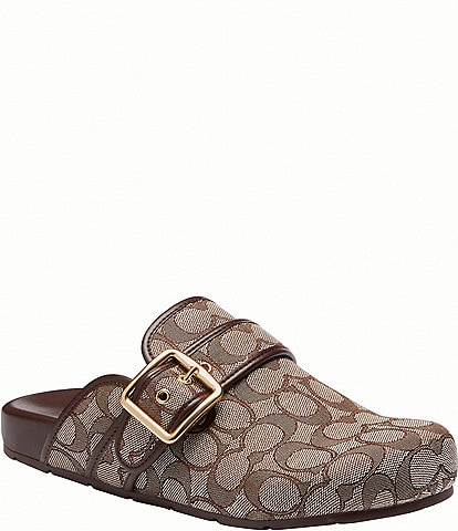 COACH Hadley Signature Logo Print Jacquard Clogs | Dillard's