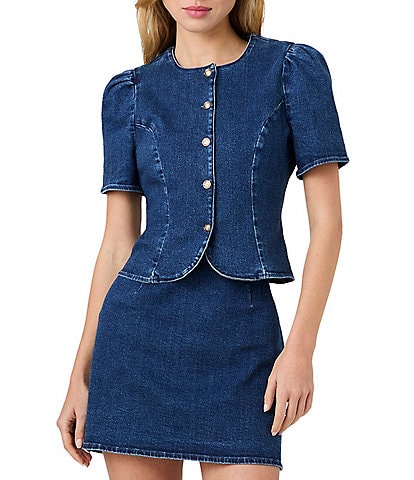 Free People Katie Denim Square Neck Sleeveless A-Line Tunic Top