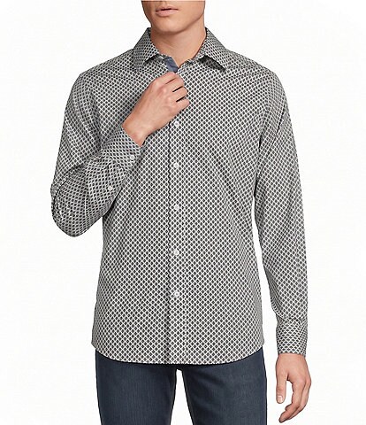 Cremieux Premium Geo Print Long Sleeve Woven Shirt | Dillard's