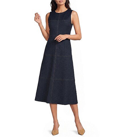 NIC+ZOE Diamond Eyelet Sofia Dress Women's Dress Dark Indigo : XS