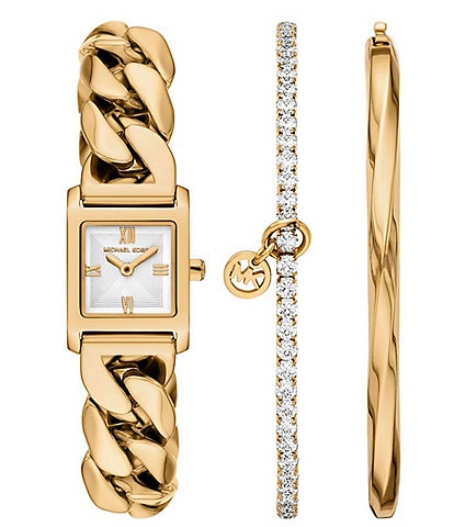 Michael Kors Women's Lexington Three Hand Stainless Steel Bracelet