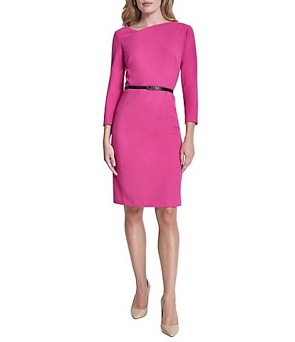 bcbg knit dress Sleeveless Belted Short Sheath P105