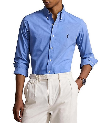 Polo Ralph Lauren Slim-Fit Stretch Poplin Long Sleeve Woven Shirt
