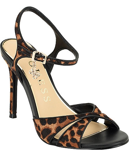 Steve Madden Frenzi Leopard Print Beaded Ornament Dress Sandals