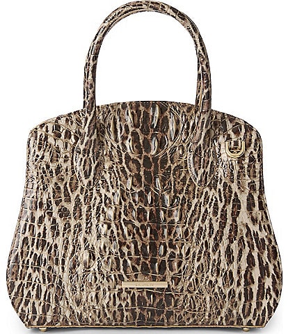 BRAHMIN Melbourne Collection Sophia Golden Lynx Leopard Print