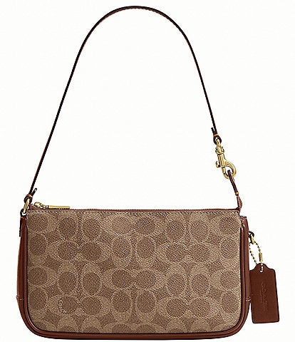 COACH Plaza 18 Signature Canvas Shoulder Bag | Dillard's