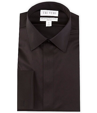 gold label roundtree & yorke fitted point collar dress shirt Slim Fit Non-Iron Solid Shirt, Mens, 14.5 x 33, Black table dressing table