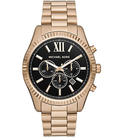 Michael Kors Men's Lexington Gold Stainless Steel Chronograph