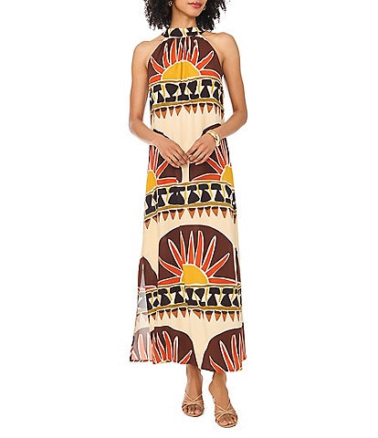 vince square neck halter dress Camuto Smocked Bodice Maxi wo 5/18/25-5/24/25